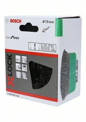Bosch Power Tools Topfbürste X-Lock 75mm gewel Stahl 2608620728