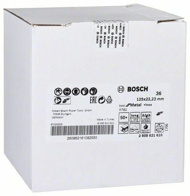 Bosch Power Tools Fiberschleifscheibe R780,125mm,36 2608621610