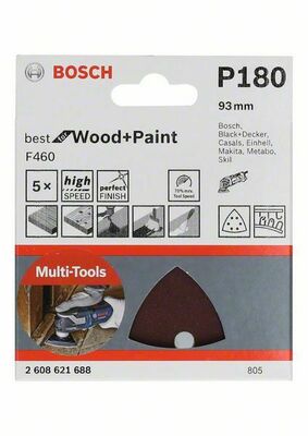 Bosch Power Tools Schleifblatt F460 93mm,180,VE5 2608621688