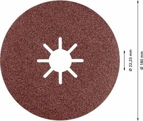 Bosch Power Tools Fiberscheibe R781 180mm,22,23mm,G80 2608621799