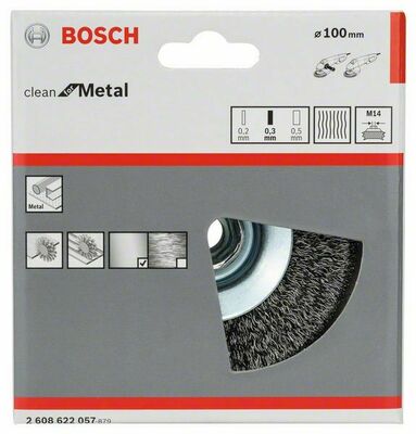 Bosch Power Tools Kegelbürste Metal 100mm 2608622057