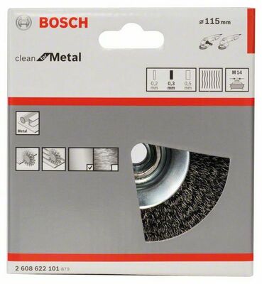 Bosch Power Tools Kegelbürste Metal 115mm 2608622101