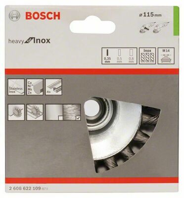 Bosch Power Tools Kegelbürste Inox 115mm 2608622109