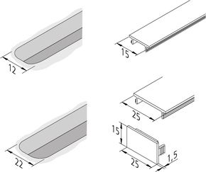 Hera Abdeckprofil f.LED-Stick 25mm 1m leicht matt. 20301280110