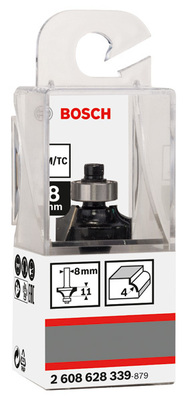 Bosch Power Tools PRO Abrundfräser, R 4, Schaft 8 mm 2608628339