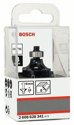 Bosch Power Tools PRO Abrundfräser, R 8, Schaft 8 mm 2608628341