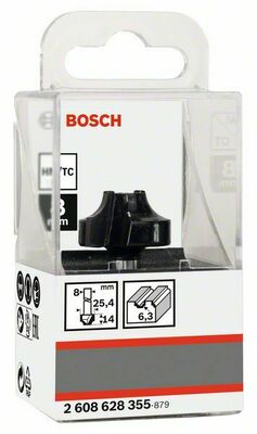 Bosch Power Tools PRO Abrundfräser, R 6,3, Schaft 8 mm 2608628355