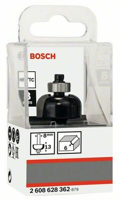 Bosch Power Tools PRO Hohlkehlfräser, R 6, Schaft 8 mm 2608628362