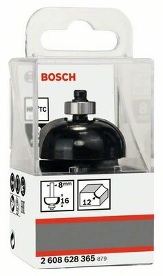 Bosch Power Tools PRO Hohlkehlfräser, R 12, Schaft 8 mm 2608628365