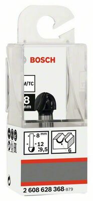 Bosch Power Tools PRO Hohlkehlfräser, R 6, Schaft 8 mm 2608628368