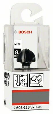 Bosch Power Tools PRO Hohlkehlfräser, R 10, Schaft 8 mm 2608628370