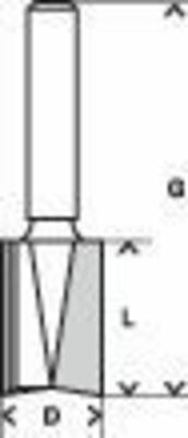 Bosch Power Tools Nutfräser 8mm,D1 7mm,L19,6mm 2608628380