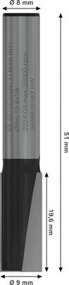 Bosch Power Tools PRO Nutfräser, zweischneidig 9 x L 2608628382