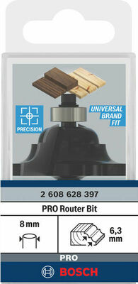 Bosch Power Tools PRO Profilnutfräser, R 6,3, Schaft 8 mm 2608628397