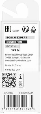 Bosch Power Tools PRO V-Nutfräser, 60° x 11, Schaft 8 mm 2608628406