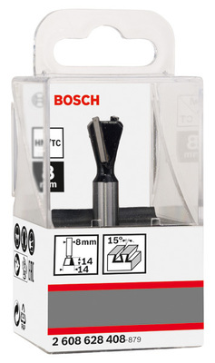 Bosch Power Tools PRO Zinkenfräser, 15°, Schaft 8 mm 2608628408