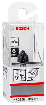 Bosch Power Tools PRO V-Nutfräser, 90° x 12,7, Schaft 6 mm 2608628447