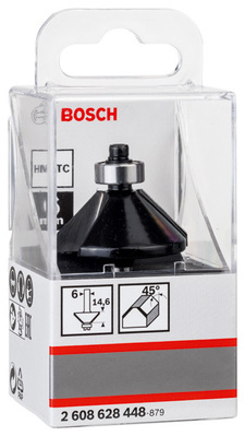 Bosch Power Tools PRO Fasefräser, 45°, Schaft 6 mm 2608628448