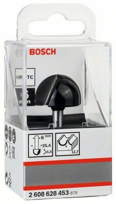Bosch Power Tools Hohlkehlfräser 6mm, R1 12,7mm 2608628453