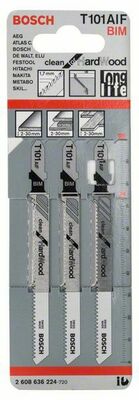 Bosch Power Tools Stichsägeblatt T 101 AIF 3er-Pack 2608636224