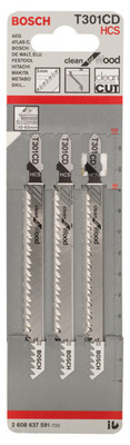 Bosch Power Tools Clean for Wood, 3er-Pack 2608637591
