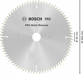 Bosch Power Tools PRO Multi Material Kreissägeblatt 254 x 2608640450