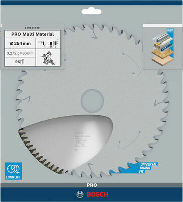 Bosch Power Tools PRO Multi Material Kreissägeblatt 254 x 2608640451