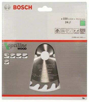 Bosch Power Tools PRO Wood Kreissägeblatt, 150 x 2,4 x 20 mm 2608640592