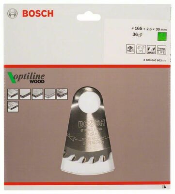 Bosch Power Tools PRO Wood Kreissägeblatt, 165 x 2,6 x 30 mm 2608640603