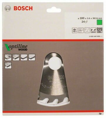 Bosch Power Tools PRO Wood Kreissägeblatt, 180 x 2,6 x 30 mm 2608640608