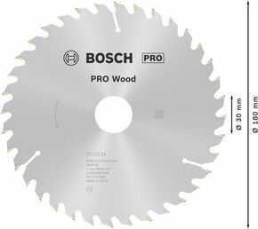 Bosch Power Tools PRO Wood Kreissägeblatt, 180 x 2,6 x 30 mm 2608640609