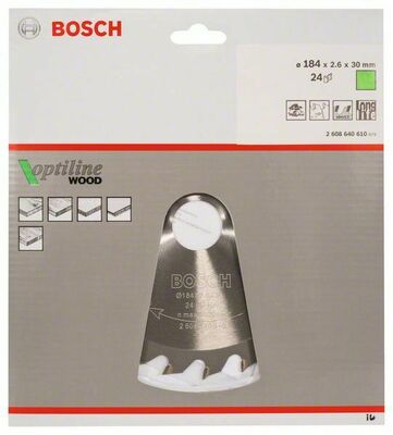 Bosch Power Tools PRO Wood Kreissägeblatt, 184 x 2,6 x 30 mm 2608640610