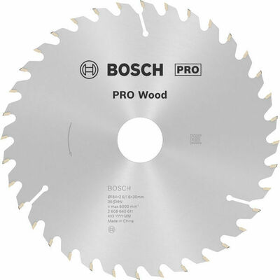 Bosch Power Tools PRO Wood Kreissägeblatt, 184 x 2,6 x 30 mm 2608640611