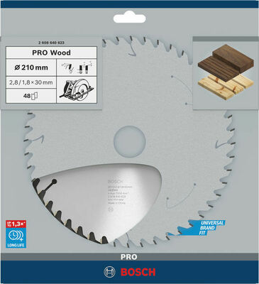 Bosch Power Tools PRO Wood Kreissägeblatt, 210 x 2,8 x 30 mm 2608640623