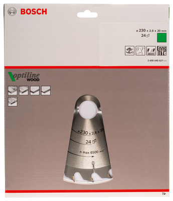 Bosch Power Tools PRO Wood Kreissägeblatt, 230 x 2,8 x 30 mm 2608640627