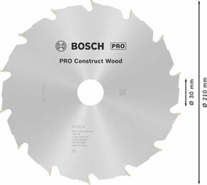 Bosch Power Tools PRO Construct Wood Kreissägeblatt 210 x 2608640634