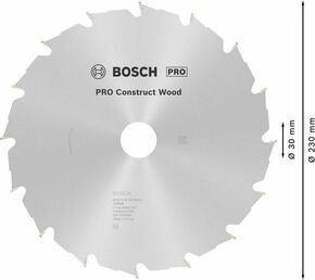 Bosch Power Tools PRO Construct Wood Kreissägeblatt 230 x 2608640635
