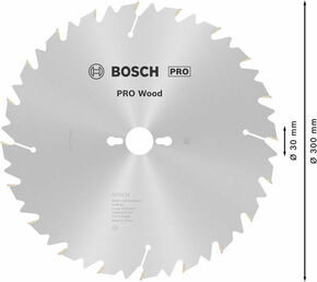 Bosch Power Tools PRO Wood Kreissägeblatt, 300 x 2.8 x 30 mm 2608640700