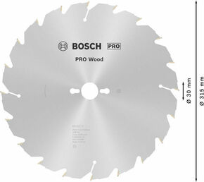 Bosch Power Tools PRO Wood Kreissägeblatt, 315 x 3,2 x 30 mm 2608640701