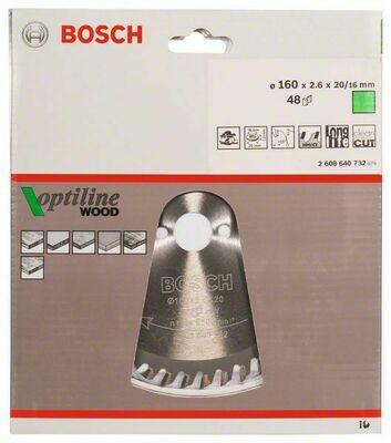 Bosch Power Tools PRO Wood Kreissägeblatt, 160 x 2.6 x 20 mm 2608640732