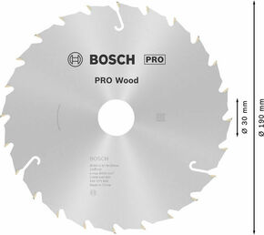 Bosch Power Tools PRO Wood Kreissägeblatt, 190 x 2,4 x 30 mm 2608640801