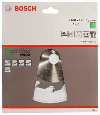 Bosch Power Tools PRO Wood Kreissägeblatt, 130 x 2,4 x 20 mm 2608641167