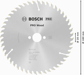 Bosch Power Tools PRO Wood Kreissägeblatt, 160 x 1,8 x 20 mm 2608641172