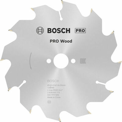 Bosch Power Tools PRO Wood Kreissägeblatt, 160 x 2,6 x 20 mm 2608641173