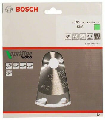 Bosch Power Tools PRO Wood Kreissägeblatt, 160 x 2,6 x 20 mm 2608641173