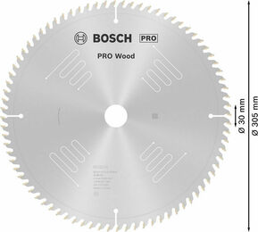Bosch Power Tools PRO Wood Kreissägeblatt, 305 x 3,2 x 30 mm 2608641769