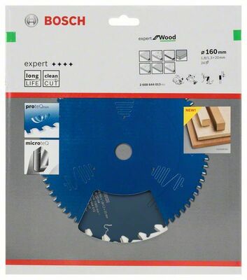 Bosch Power Tools Kreissägeblatt Expert for Wood H 160 x 20 Z24 2608644013