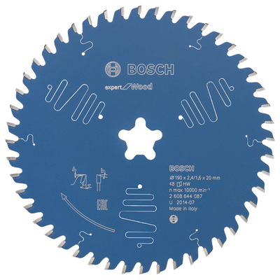 Bosch Power Tools Kreissägeblatt Expert for Wood T 190 x Stern - 2608644087