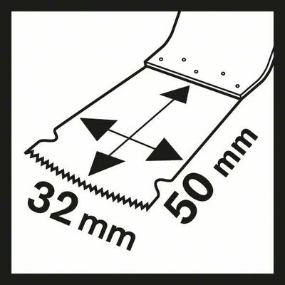 Bosch Power Tools Tauchsägeblatt AIZ 32 EPC,50x32mm 2608661904