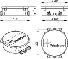 Telegärtner Kleinverteiler 48 Spl.,m.4 Spleißk. 100022302